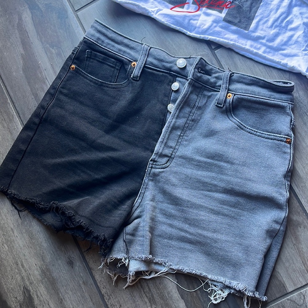 Colored Denim shorts